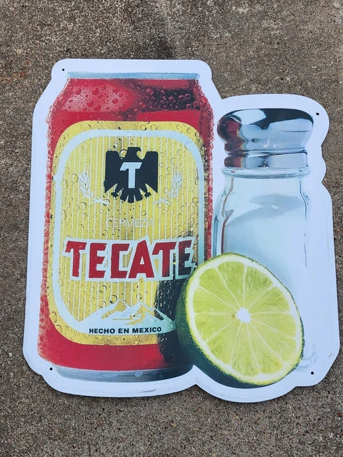 Tecate Black Eagle Imported Mexican Cerveza Beer Tacker Bar Sign Beer MetalSign