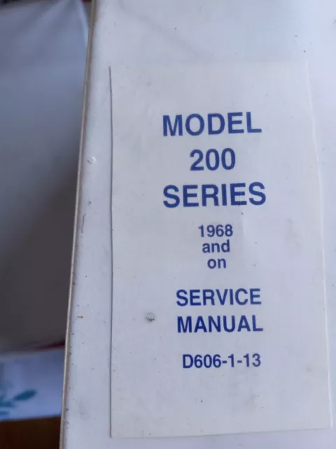 Cessna 200 Series 1965 Service Manual Aircraft 206 208 210 FACTORY MAINTENANCE