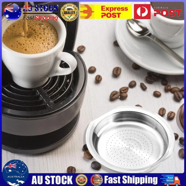 Filter Cup Reusable Coffee Capsule for Senseo Coffee Machine with Spoon Brush AU