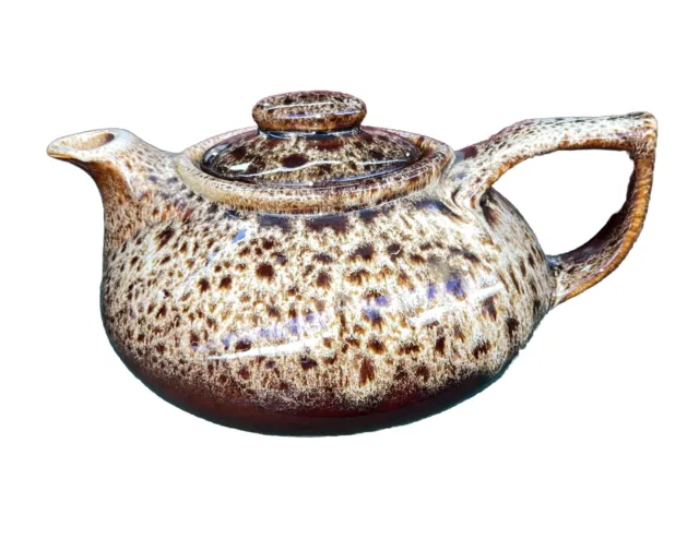 Vintage Fosters Brown Honeycomb Drip Glaze Teapot 1.5pints