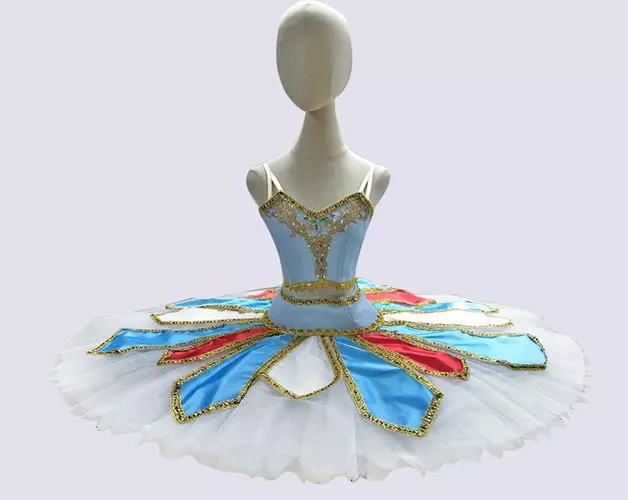 Blue  Ballet Tutu Dress Skirt Ballet Dance Costume Girl Pancake Ballerina Dress