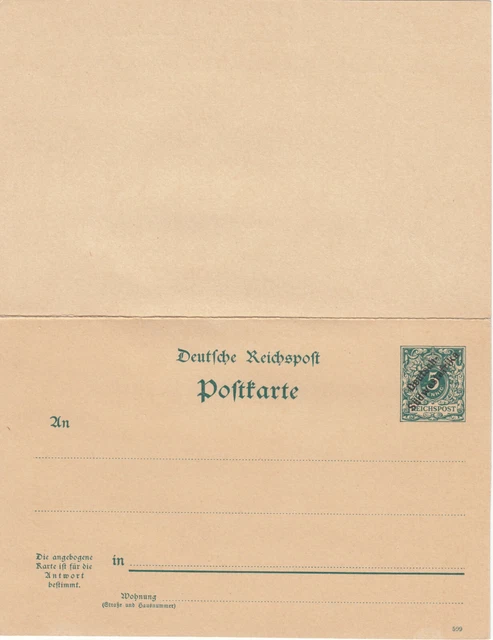 DSWA, deutsche Kolonie Postkarte P11, D-Südwestafrika 5Pfg. grün, Mi.Nr.5