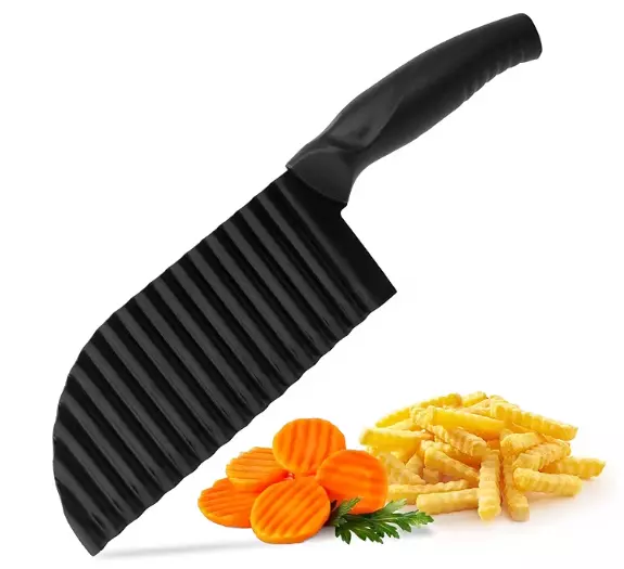 Joeji's Chip Cutter Steel Alloy Crinkle Cutter Knife with Ergonomic PVC Handle 2