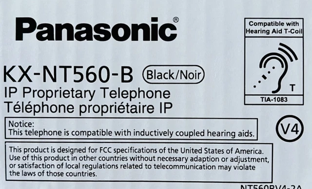 2 UNITS- Panasonic Telephones, KX-NT560-B, Black. Without Box. Both for $140.