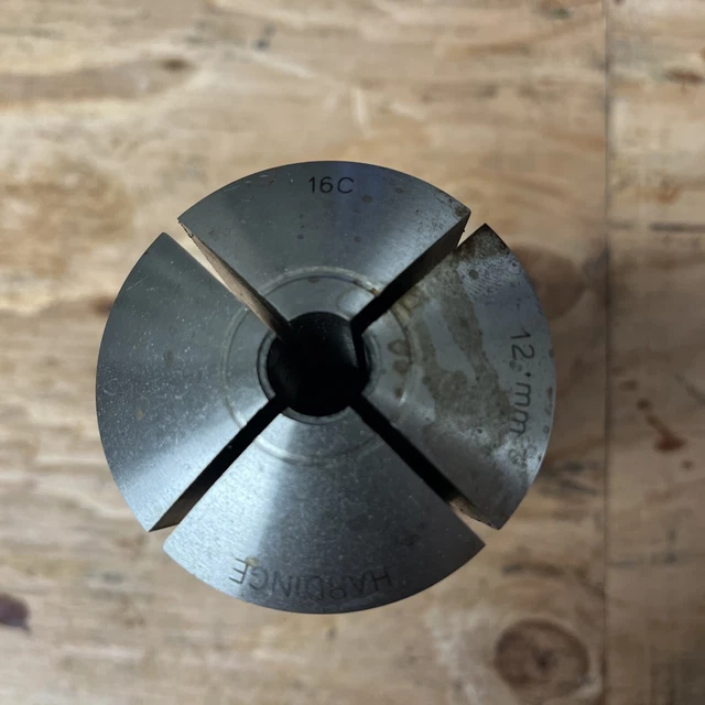 HARDINGE 12mm.Diameter 16C Round COLLET w/ INTERNAL THREADS