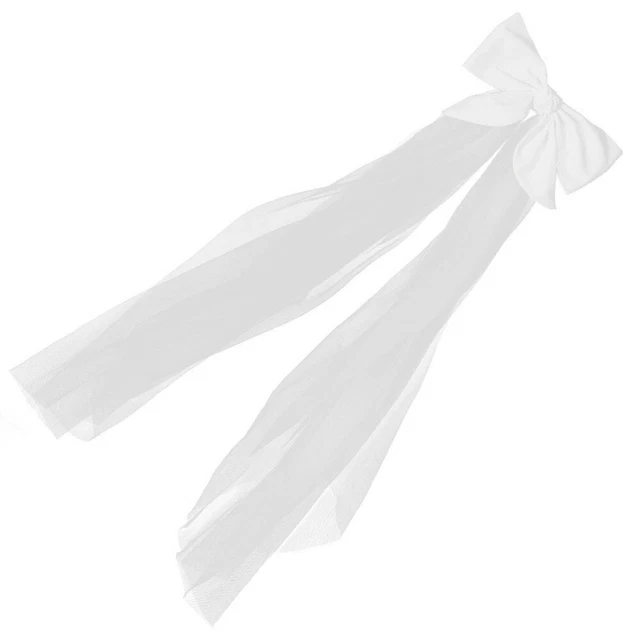 Velo da sposa filato capelli matrimonio clip fiocco fornitura sposa gotica bianco