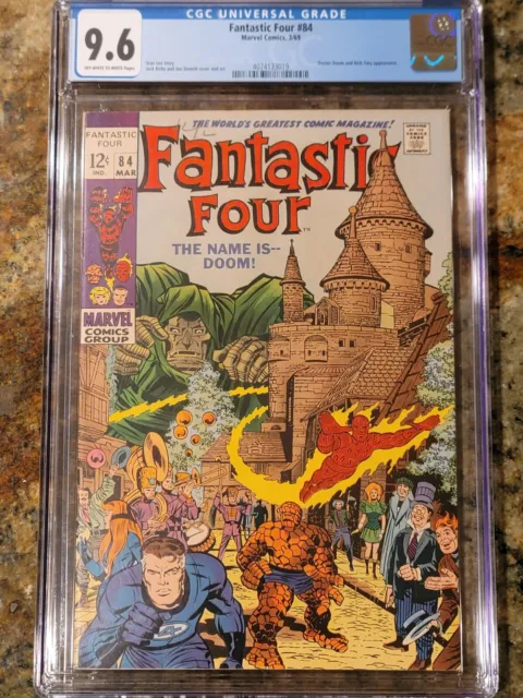 1969 Marvel Comics Fantastic Four 84 CGC 9.6. Classic Doctor Doom Cover