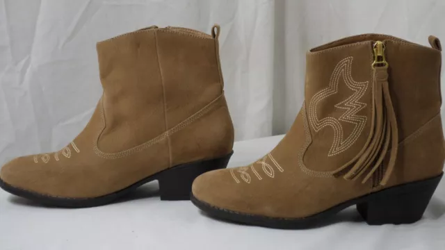 Stuart Weitzman Kids 'Western' Tan Faux Suede Boot Girls Size 5/Women Size 7