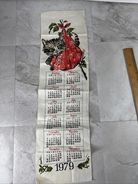 Lot 4 Torchon vintage calendrier tissus 1977 UAP pêcheur chasse ménage Lot 4 Torchon vintage calendrier tissus 1977 UAP pêcheur chasse ménage