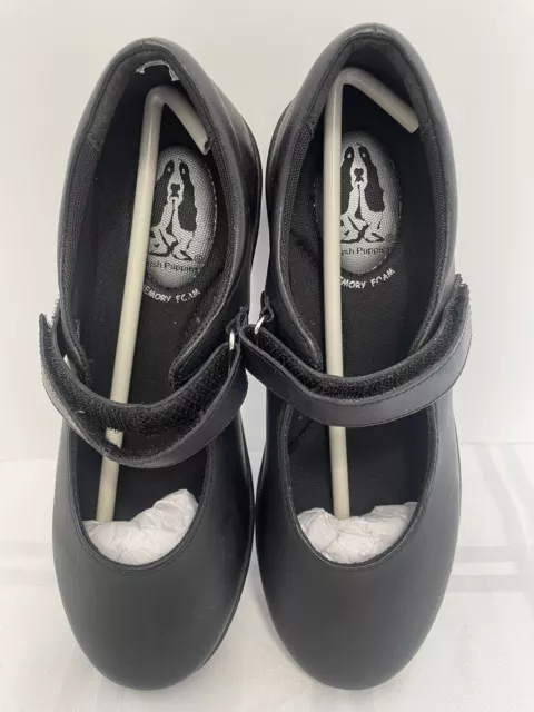 Hush Puppies Girls Big Kid 4.5M Mary Jane Flat Lexi/Black Leather/Rubber Sole
