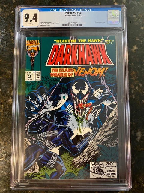 DARKHAWK # 14  MARVEL COMICS 1992 CGC 9.4 WP  VENOM!! New Uncirculated Case!!!