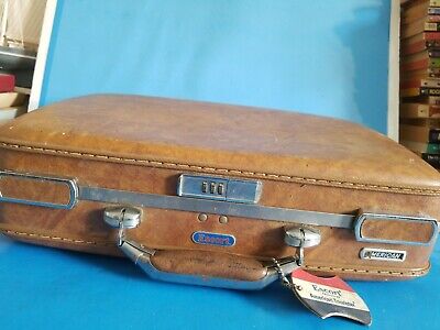 Vtg 60s American Tourister ESCORT Brown Hardside Luggage Suit.DOESNT OPEN.AS IS