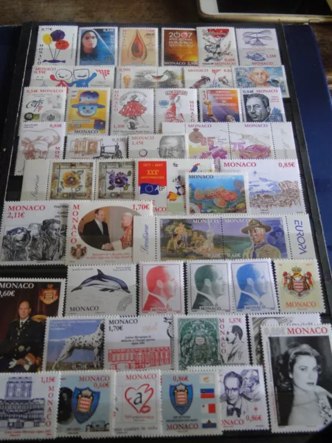 MONACO lot de timbres récents neufs * * faciale 50 euro