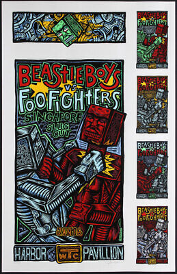 Beastie Boys Foo Fighters 1996 Uncut Proofsheet Poster handbills John Howard s/n