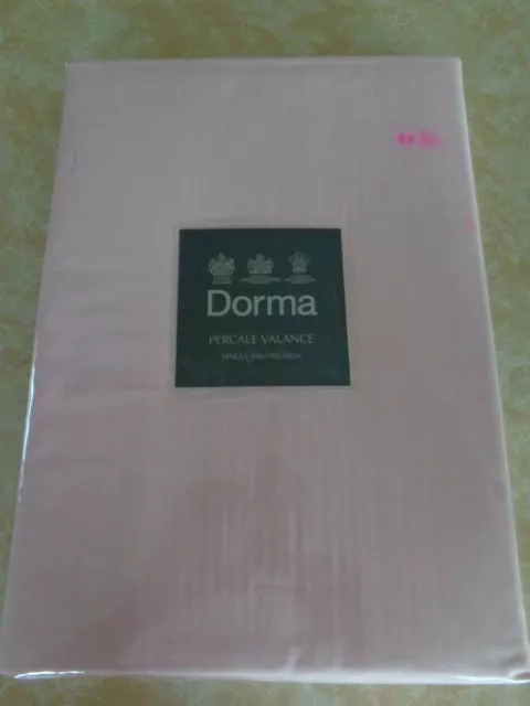 NEW Dorma Percale single bed valance - soft pink