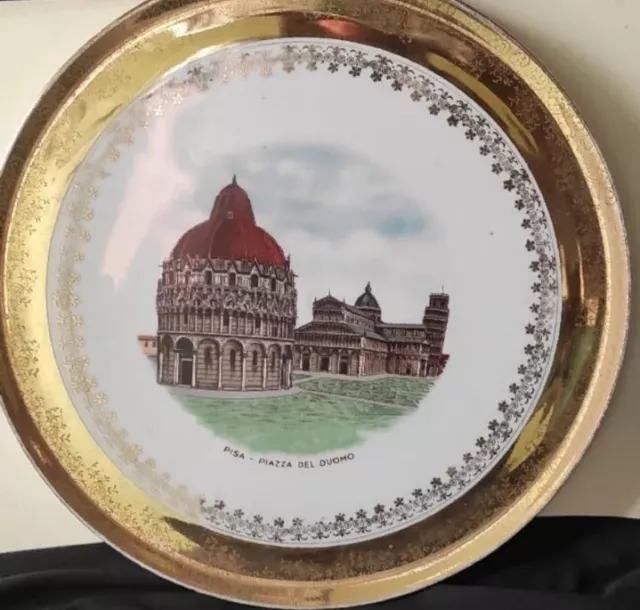 Piatto buon ricordo Souvenir Pisa Centrotavola Diametro 33 Cm