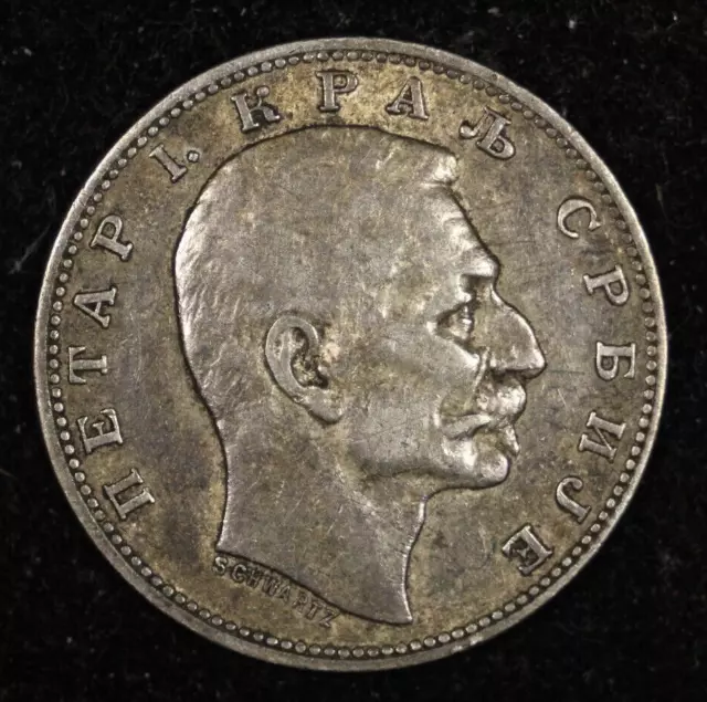 1912 Serbia Silver Dinar