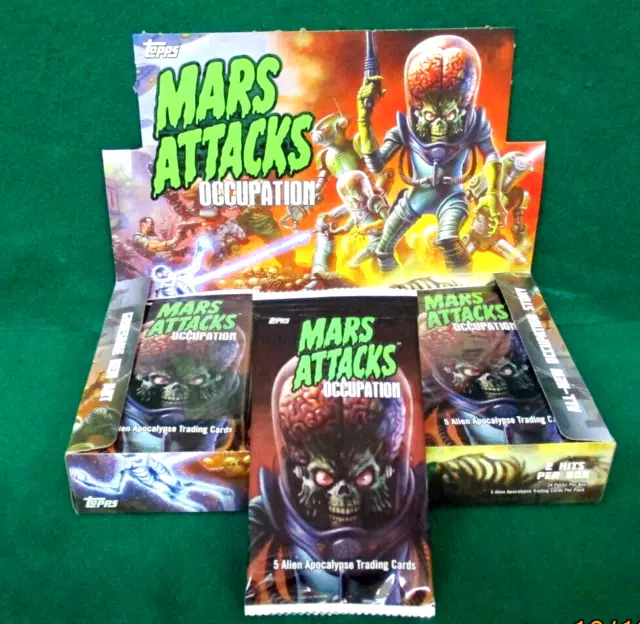 2015 Topps Mars Attacks Occupation  1 Factory Sealed Pack  Fresh Unsearched Box