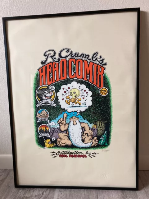 R Crumb "Head Comix" signed limited edition serigraph #79/200