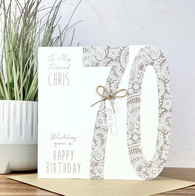 Personalised Handmade Birthday Card 21st 30th 40th 50th 60th