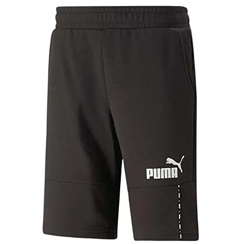Sports Shorts Puma  Essentials Block Tape Black Men (Size: M) Clothing NEW