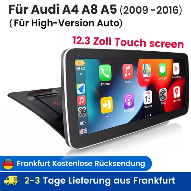 12.3" Android 12.0 Autoradio Navi GPS Audi A4 A5 B8 S4 S5 CarPlay WIFI 4G 4+64GB