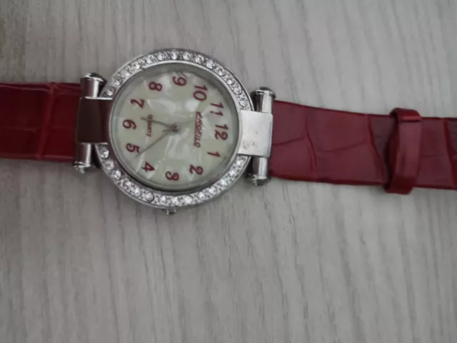 orologio da polso donna marca Profilo con brillantini e cinturino in pelle