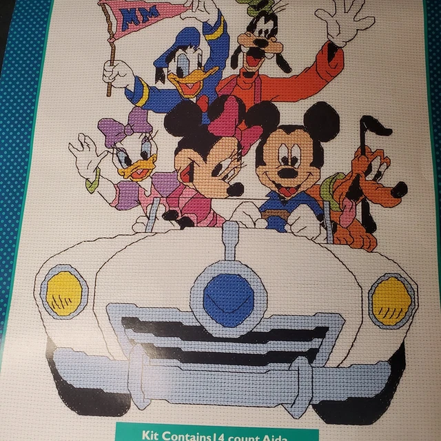 DISNEY MICKEY UNLIMITED Cross Stitch Kit Cruisin' Mickey & The Gang