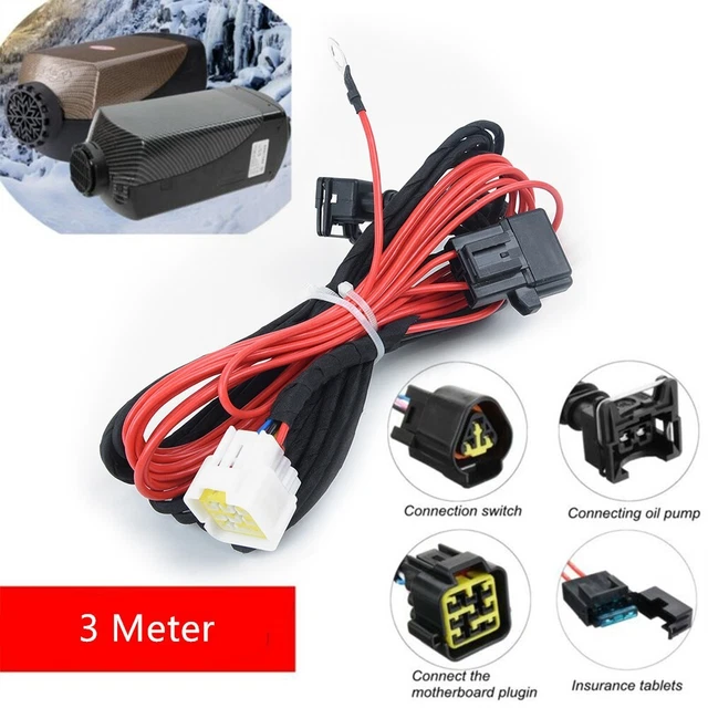 Cavo adattatore cablaggio nero split macchina diesel aria riscaldamento alimentatore
