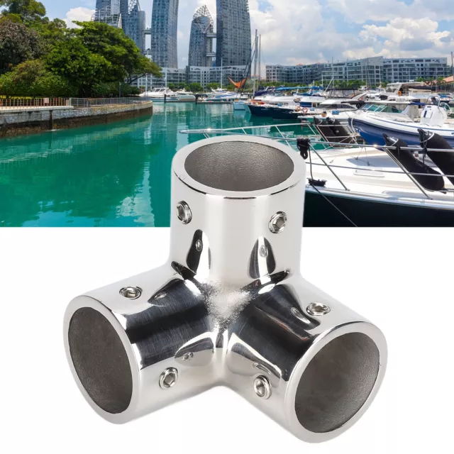 3 Way Corner Tee Joint Stainless Steel Handrail Elbow Tee Pipe Fitting 22mm/25mm