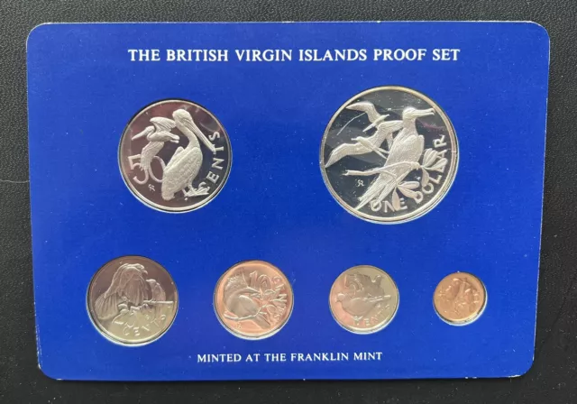 1975 British Virgin Islands Coin Set with Silver Dollar - Original Box and COA