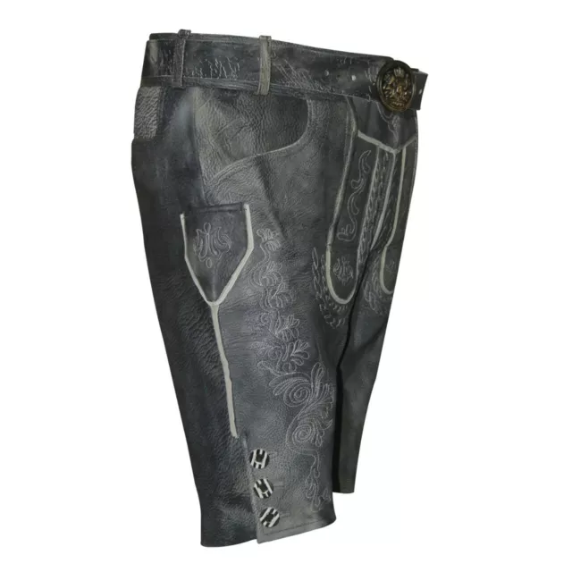 Neue Premium Hochwertige Hirschlederhose Trachten Lederhosen mit Gürtel Gr 48-60