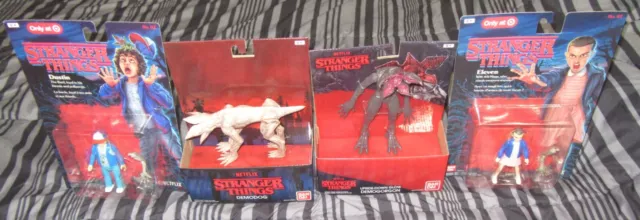 Used Bandai Stranger Things Action Figure Lot Target Exc. Eleven and Dustin