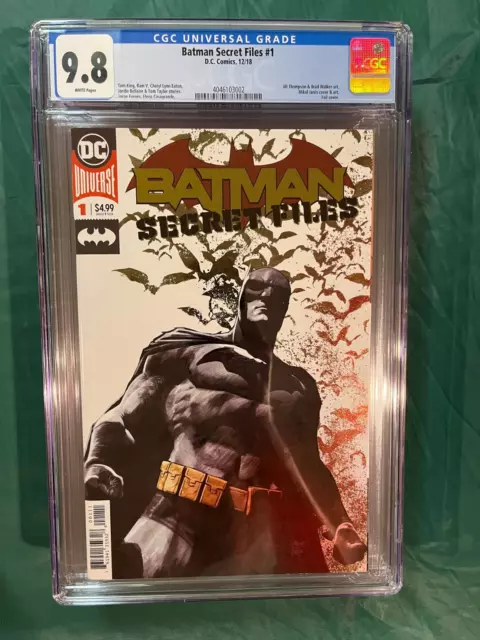 BATMAN SECRET FILES # 1 CGC 9.8 WP FOIL VARIANT COVER EDITION 2018 DC Comics!