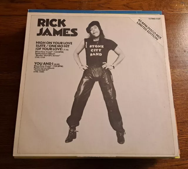 Rick James - High On Your Love Suite 12" 12Tmg 1137 Motown 1979 Vg+!