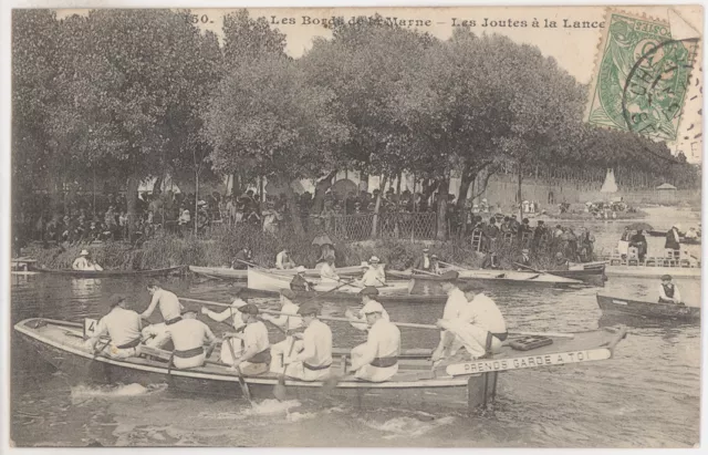 Cpa Les Bords De La Marne - Les Joutes A La Lance