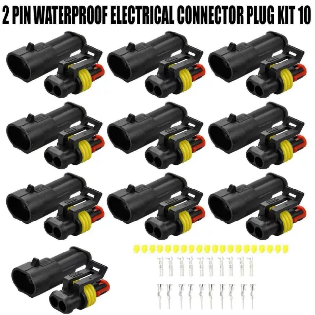 Elektrischer Steckverbinder 10 Kit 10X Lastwagen Wasserdicht Wohnwagen