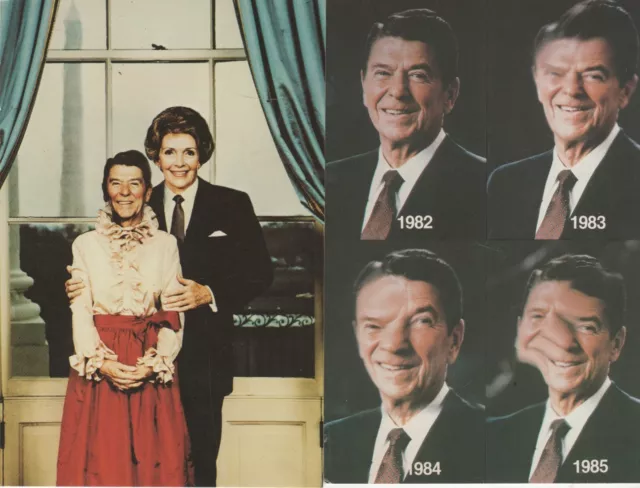 POLITICS (1981 1984) PostCards  "REAGAN & Nancy"  "82/3/4/5" (Alfred Gescheidt)