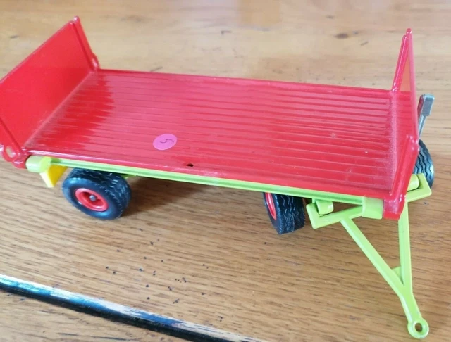 REMORQUE DOLLY BENNE Verte Siku Tracteur 1/32 Agricole Ferme Britains
