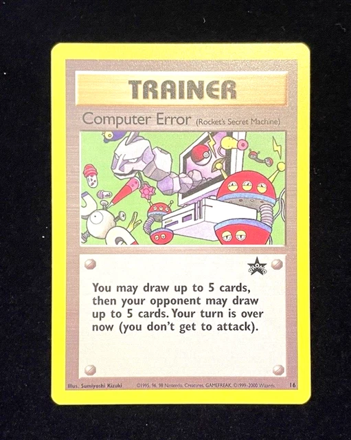 Pokemon TGC ~ Vintage Black Star Promo COMPUTER ERROR Trainer Card #16