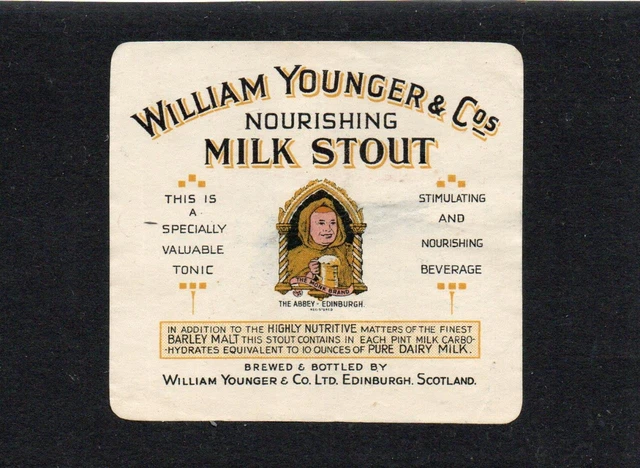 Wm YOUNGER & Co - NAHRMILCH STOUT, EDINBURGH: Bieretikett (C74762)