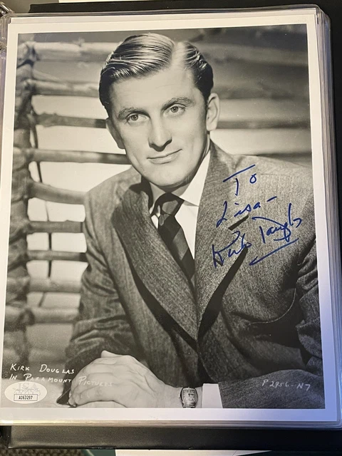 Kirk Douglas Signed Photo RARE JSA Certification Black White 8x10 Actor