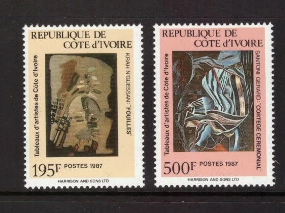 Ivory Coast 1987 Art set MNH mint stamps