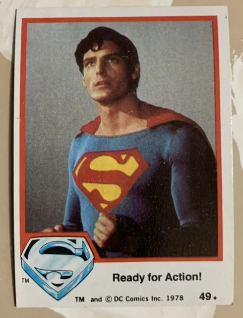 1978 Topps Superman the Movie TRADING CARD "Ready For Action” #49 VINTAGE DC