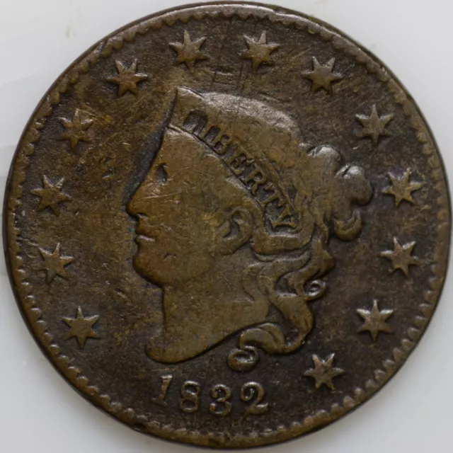 1832-P Large Cent, Large Letters, Over 150 Years Old As Shown [SN01]