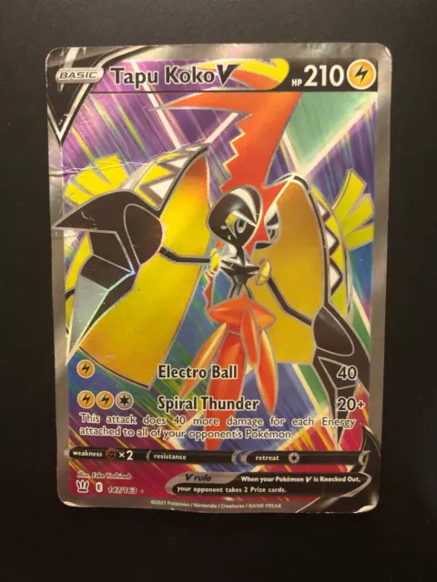 Tapu Koko V - 147/163 - Full Art Ultra Rare - Pokemon Singles