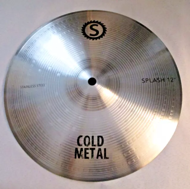 12" Inch Cold Metal Stainless Steel Splash Cymbal 327 grams 3