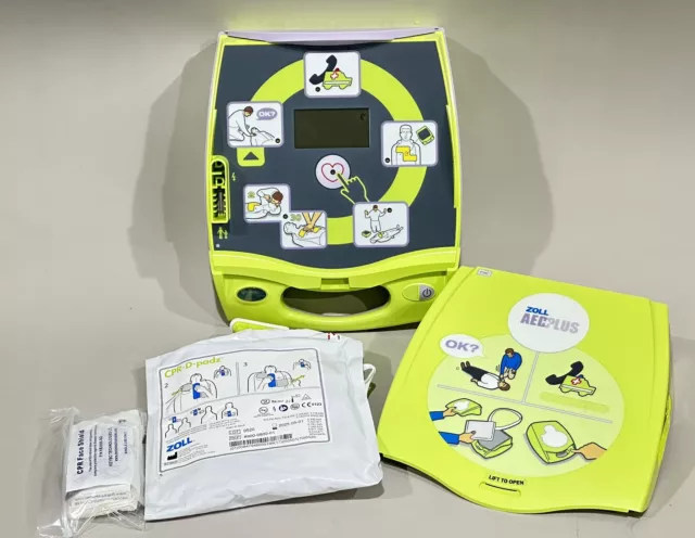 Zoll AED Plus With Voice Prompts & Real CPR Help - Includes Pads & Batteries