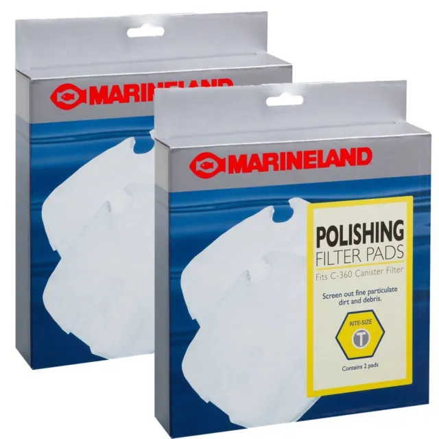 BULK 4 Polishing Filter Pads for Marineland C360 Canister Filter (2 x 2 Pack)