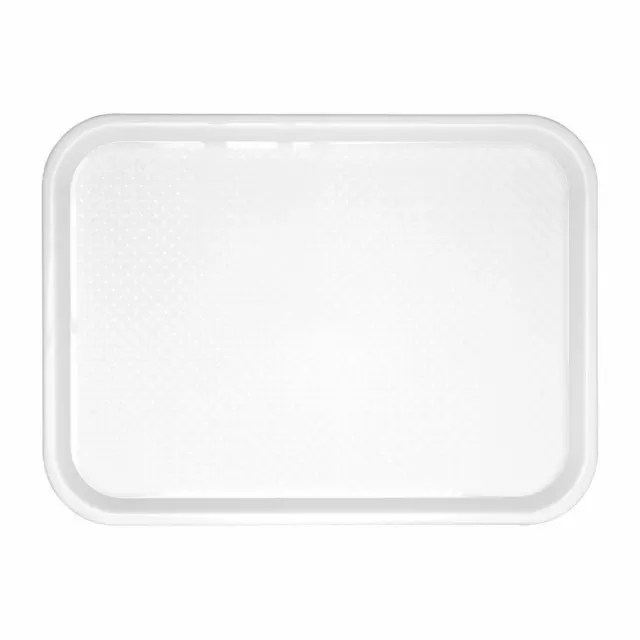 Kristallon Foodservice Tray in White with Textured Surface - 450x350mm